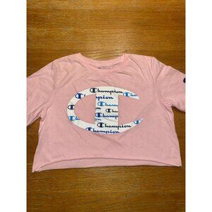 Champion Kids Pink Logo Crop Top